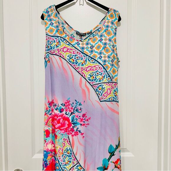 Tolani Collection Women's Boho High Low Flounce Hem Sleeveless Dress in Size XS - Picture 2 of 11
